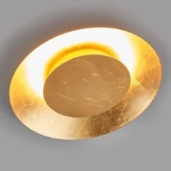 Lindby LED-Deckenleuchte Keti, Ø 35 cm, gold, rund, Metall
