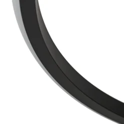 Lindby LED-Deckenleuchte Kyron, schwarz, Alu, dimmbar, Ø45cm