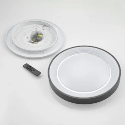 Lindby LED-Deckenleuchte Lindum, RGB, CCT, Remote, dimmbar