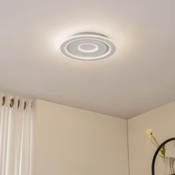 Lindby LED-Deckenleuchte Lorvik, Ø 40 cm, weiß, CCT, dimmbar
