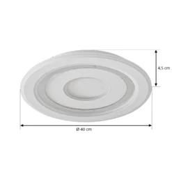 Lindby LED-Deckenleuchte Lorvik, Ø 40 cm, weiß, CCT, dimmbar