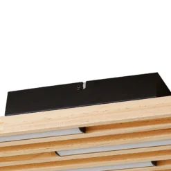 Lindby LED-Deckenleuchte Madero, Kiefernholz, 90 cm x 20 cm