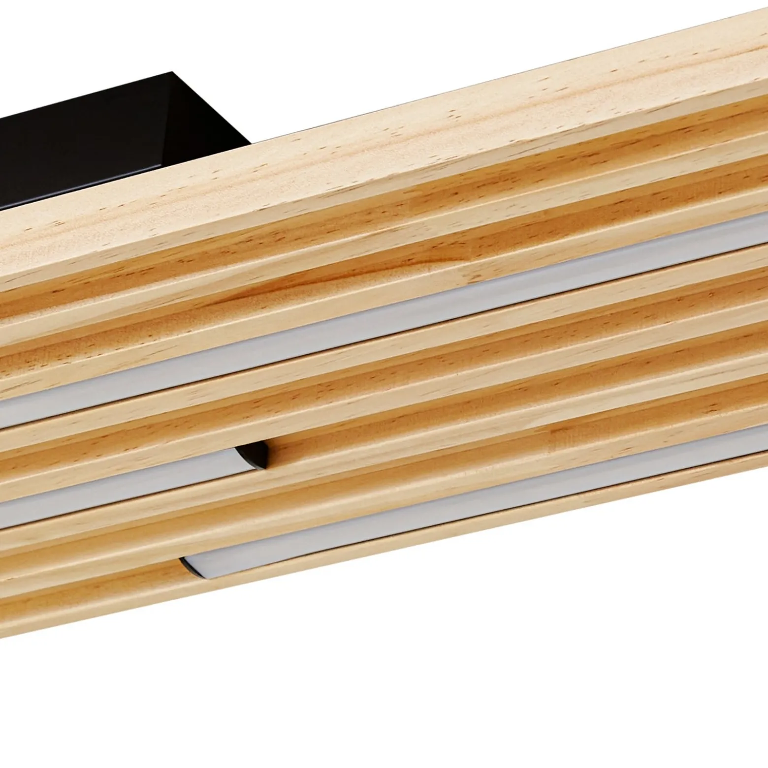 Lindby LED-Deckenleuchte Madero, Kiefernholz, 90 cm x 20 cm