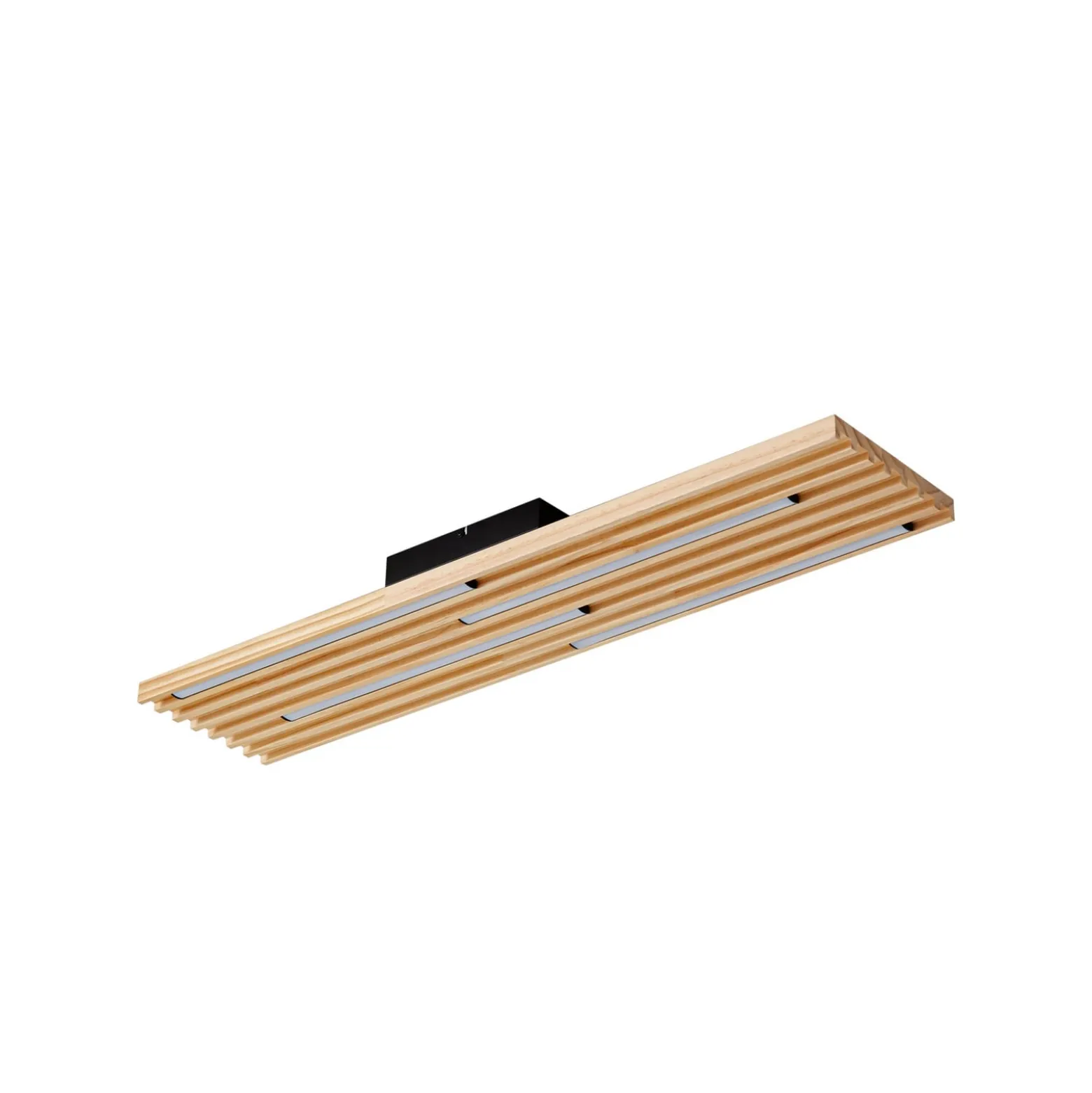 Lindby LED-Deckenleuchte Madero, Kiefernholz, 90 cm x 20 cm