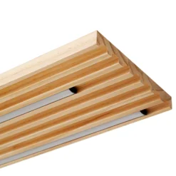 Lindby LED-Deckenleuchte Madero, Kiefernholz, 90 cm x 20 cm