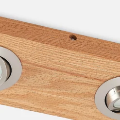 Lindby LED-Deckenleuchte Mikari, 30 cm, Holz, schwenkbar