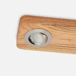 Lindby LED-Deckenleuchte Mikari, 48 cm, Holz, schwenkbar