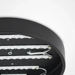 Lindby LED-Deckenleuchte Milada, schwarz, CCT, Fernbedienung