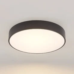 Lindby LED-Deckenleuchte Milada, schwarz, CCT, Fernbedienung
