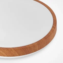 Lindby LED-Deckenleuchte Mynte, Ø30cm, Holzoptik, Kunststoff