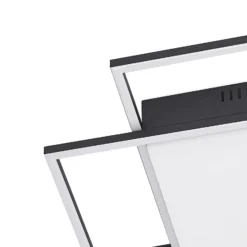 Lindby LED-Deckenleuchte Nelinka, 60 cm, schwarz, Aluminium