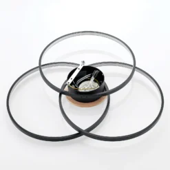 Lindby LED-Deckenleuchte Riley, schwarz, 3.000 K, dimmbar
