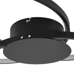 Lindby LED-Deckenleuchte Riley, schwarz, 3.000 K, dimmbar