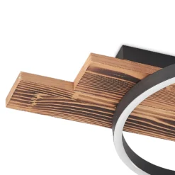 Lindby LED-Deckenleuchte Sentoa, Holz, 75 cm lang, 3.000 K