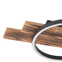 Lindby LED-Deckenleuchte Sentoa, Holz, 100 cm lang, 3.000 K
