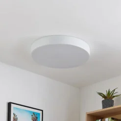 Lindby LED-Deckenleuchte Simera, Ø 50cm, weiß, dimmbar