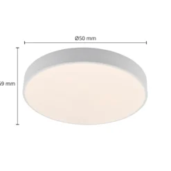 Lindby LED-Deckenleuchte Simera, Ø 50cm, weiß, dimmbar