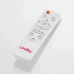 Lindby LED-Deckenleuchte Todor, 50 cm, anthrazit, CCT, Holz
