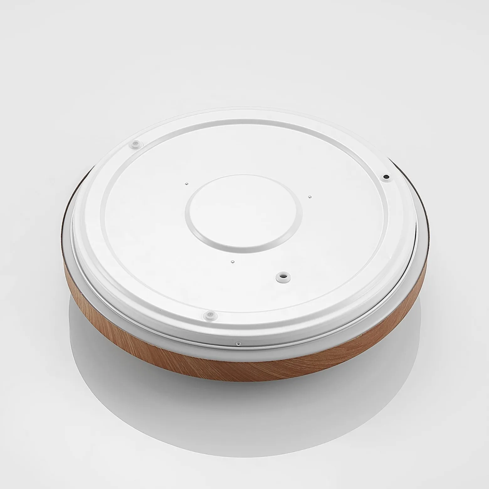 Lindby LED-Deckenleuchte Vaako, Ø 41 cm, Metall, Holzoptik