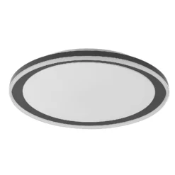 Lindby LED-Deckenleuchte Verdan,, schwarz, Metall, dim., CCT