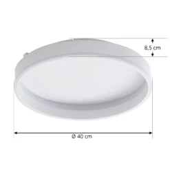 Lindby LED-Deckenleuchte Yasmen, weiß, Metall, 3-step-dim