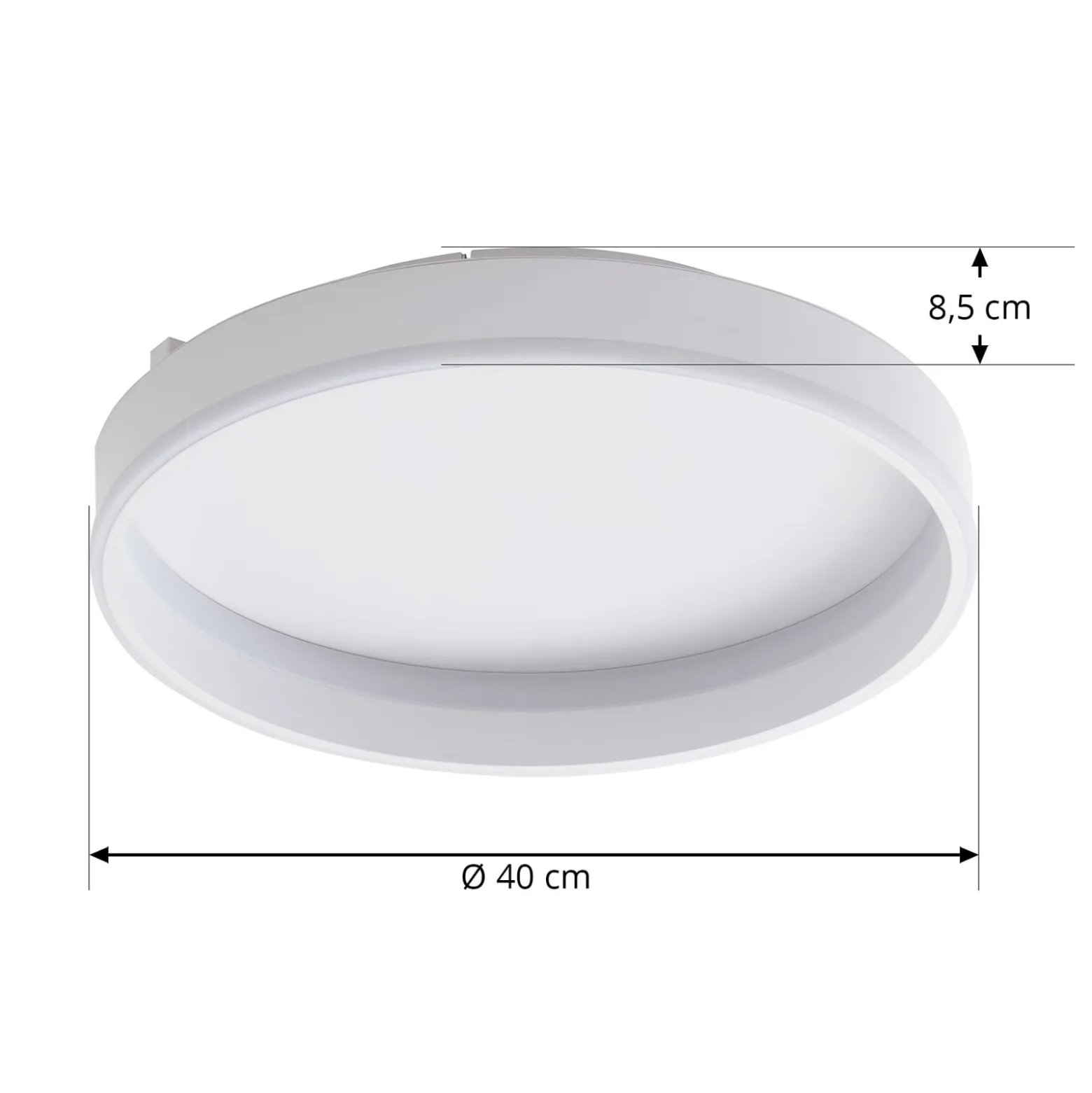 Lindby LED-Deckenleuchte Yasmen, weiß, Metall, 3-step-dim