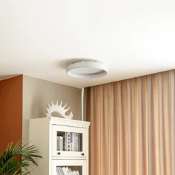 Lindby LED-Deckenleuchte Yasmen, weiß, Metall, 3-step-dim