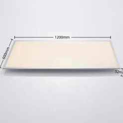 Lindby LED-Deckenleuchte Zento, 4.000 K, 120 cm, silber