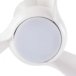 Lindby LED-Deckenventilator Briya, weiß, Ø 116 cm, CCT
