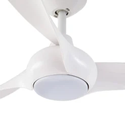 Lindby LED-Deckenventilator Briya, weiß, Ø 116 cm, CCT