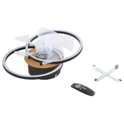 Lindby LED-Deckenventilator Lomana, schwarz, leise, CCT