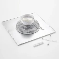 Lindby LED-Deckenventilator Romea, eckig, DC, leise, 60 cm