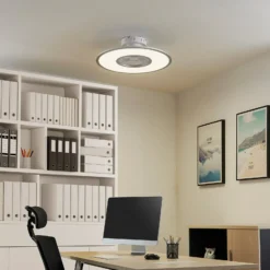 Lindby LED-Deckenventilator Romea, rund, DC, leise, 60 cm