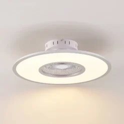 Lindby LED-Deckenventilator Romea, rund, DC, leise, 60 cm
