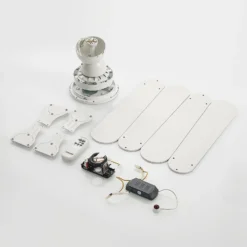 Lindby LED-Deckenventilator Tedric, weiß, leise, Ø 133 cm