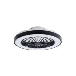Lindby LED-Deckenventilator Teleo, Ø48 cm, schwarz, DC, Tuya