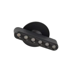 Lindby LED-Einbauleuchte Eldrin, schwarz, Lichtpunkte,13,1cm