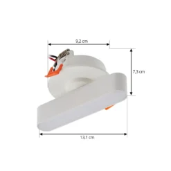 Lindby LED-Einbauleuchte Eldrin, weiß, Lichtleiste, 13,1 cm