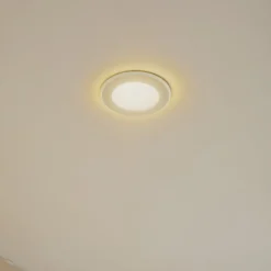 Lindby LED-Einbauleuchte Toka, 4,9 W, weiß, Kunststoff, CCT