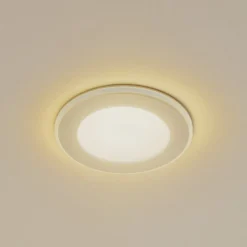 Lindby LED-Einbauleuchte Toka, 4,9 W, weiß, Kunststoff, CCT