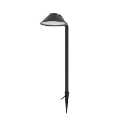 Lindby LED-Erdspießleuchte Capelo, schwarz, Metall, 77cm