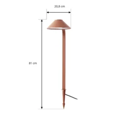 Lindby LED-Erdspießleuchte Capelo, tonfarben, 78 cm, IP65