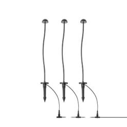 Lindby LED-Erdspießleuchte Soremi, schwarz, 3er-Set, IP44