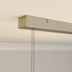 Lindby LED-Hängelampe Auron, nickelfarben, Metall, dimmbar