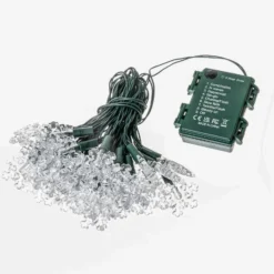 Lindby LED-Lichterkette Parrik, Schneeflocken, 620 cm, IP44