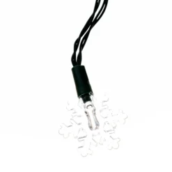 Lindby LED-Lichterkette Parrik, Schneeflocken, 620 cm, IP44