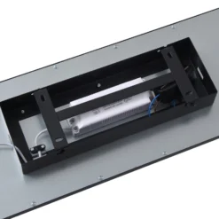 Lindby LED-Panel Enhife, schwarz, 80 x 20 cm, Metall, 4.000K