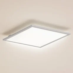 Lindby LED-Panel Enhife, weiß, 40 x 40 cm, Metall, 4.000 K