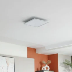 Lindby LED-Panel Enhife, weiß, 40 x 40 cm, Metall, 4.000 K
