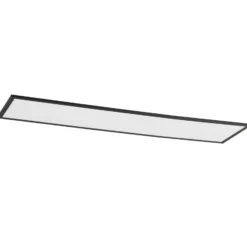 Lindby LED-Panel Lamin, schwarz, 120cm, CCT, dimmbar, Remote